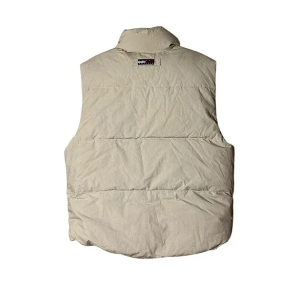 Tommy Hilfiger Reversible Down Puffer Jacket Vest Large Streetwear Y2K 90 Preppy - Picture 3 of 8